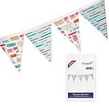 Crosscut Sewing Co. Monthly Pennant Banner Sewing Project Kit for Beginners - DIY Bunting Sewing Kit for Adults with Fabric (September - Back to School)