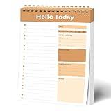 Daily To Do List Notepad - 52 Sheets Undated Organizer Planner with Checklist Productivity Planning To-do List Notebook School Office Supplies for Desk Organization-Sunset Glow