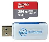 SanDisk Memory Card 256GB Ultra MicroSD Works with Samsung A71, A01, A11 Cell Phone (SDSQUA4-256G-GN6MN) Bundle with (1) Everything But Stromboli MicroSDXC & SD Card Reader