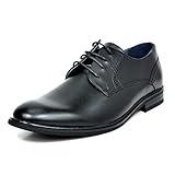 Bruno Marc Men's Prince-16 Black Leather Lined Dress Oxfords Shoes Size 11 M US