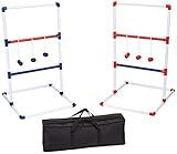 Amazon Basics Ladder Toss Game Set, Red/Blue