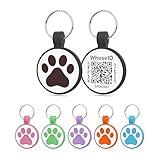 WhoseID Personalized Dog Tag, Laser Engraving QR Code, Silicone Dog ID Tag, Pet Online Profile, Scan QR Code Send Location, Collar Harness Accessories (Medium to Large Breeds - 1.25", Black)