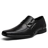 Bruno Marc Men's Giorgio Leather Lined Dress Loafers Shoes,Size 12,Black,Giorgio-3