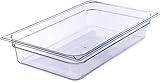 Carlisle FoodService Products Storplus Full-Size Plastic Food Pan for Catering, Buffets, and Restaurants, Polycarbonate, Full Size 4 Inches Deep, Clear