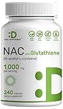 NAC Supplement (N-Acetyl Cysteine) 1,000*mg Per Serving with Reduced Glutathione, 240*Capsules