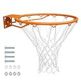 GoSports Regulation 18 Inch Steel Basketball Rim-Use for Replacement or Garage Mount