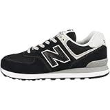 New Balance Men's 574 Core Sneaker, Black/White, 10