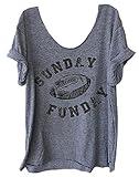 Plus Size Shirts Off Shoulder Baseball Graphic T Shirts for Women Football Graphic Short Sleeve T-Shirts Tops(XX-Large, Grey)