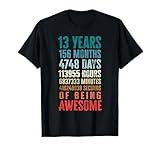 13 Years 156 Months Being Awesome 13th Birthday Teen Gifts T-Shirt