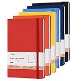 SUIN Hardcover-Journal-Notebooks, 6 Packs A5 Lined Journals Notebook for Writing 200 Pages, 8.2 x 5.5 inch, 6 Colors Classic Ruled Notebooks for Work/Travel/College