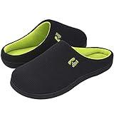 RockDove Men's Original Two-Tone Memory Foam Slipper, Size 9-10 US Men, Black/Lime