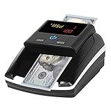 BISOFICE Counterfeit Bill Detector, Portable Money Counter Machine, Automatic Money Detection USD Euro by UV/MG/IR/Image/Paper/Quality/Size/Thickness, Suitable for Small Businesses Stores, Save Time