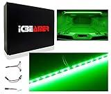 ICBEAMER 12" Green 18 SMDs 2835 LED Strip Light Universal Fit Car Trunk Cargo Area or Interior Illumination