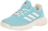 adidas Women's Game Court 2 Sneaker, Light Aqua/Off White/Bright Red, 8.5