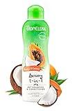 TropiClean 2-in-1 Papaya & Coconut Dog Shampoo and Conditioner | Natural Pet Shampoo Derived from Natural Ingredients | Cat Friendly | Made in the USA | 20 oz.