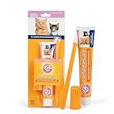 Arm & Hammer for Pets Complete Care Cat & Kitten Dental Kit | Includes 2.5 oz Tuna Flavor Enzymatic Cat Toothpaste, Cat Toothbrush, and Rubber Finger Brush for Cats