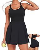 Womens Tennis Dress with Built in Shorts and Bra Workout Dress Golf Athletic Dress for Women