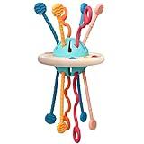 LiKee Montessori Toys for Baby 1+ Years Old, Sensory Development Toys for Toddlers 1-3, Silicone Pull String Travel Toy for 18+ Months, Gift for Baby Shower Infants Car Seat High Chair