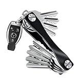 PEAKEEN key organizer key chain, Key Holder for Keychain,Key Organizer Keychain for Men, Minialist Compact Key Organizer Key Case Pocket- up to 10 Keys (Black)