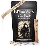 KoluaWax Hard Wax Beads for Hair Removal – Coarse Hair Formula – Face, Brazilian, Underarms, Back Chest, Bikini Waxing – Coconut Colada, 1lb Refill for Wax Warmers & 10 Large Applicator Sticks