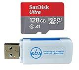 SanDisk 128GB SDXC Micro Ultra Memory Card Bundle Works with Samsung Galaxy S10, S10+, S10e Phone Class 10 (SDSQUAR-128G-GN6MN) Plus (1) Everything But Stromboli (TM) Combo Card Reader