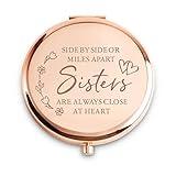 COYOAL Gift for Sisters from Sister, Sentimental Sister Gift from Brother, Sentimental Mothers Day Birthday Gift Idea for Sister, Personalized Engraved Compact Mirror