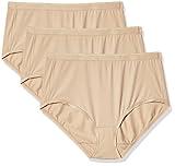 Vanity Fair womens Comfort Where It Counts Panty 13163 Briefs, Brief - 3 Pack Neutral, 8 US