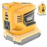 200W Power Inverter for Dewalt 20V Battery, DC 20V to AC 110-120V Battery Inverter, Portable Power Station Generator, Charger Adapter Battery Powered Outlet with 2 USB Ports & 1 Type-C & 1 AC Outlet