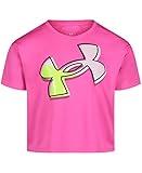 Under Armour Girls Short Sleeve Shirt, Crewneck, Lightweight and Breathable Athletic-t-Shirts, Rebel Pink Gradient, 5 US