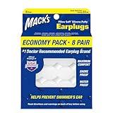 Mack's Pillow Soft Silicone Earplugs, 8 Pair - The Original Moldable Silicone Putty Ear Plugs for Sleeping, Snoring, Swimming, Travel, Concerts and Studying | Made in USA