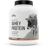 Levels Grass Fed Whey Protein Powder, No Artificials, 24G of Protein, Pure Chocolate, 5LB