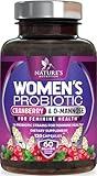 Probiotics for Women 60 Billion CFU & 16 Probiotic Strains with Prebiotics for Digestive Health, Womens Probiotic for Vaginal pH, Urinary & Immune Support with Cranberry, Gluten Free - 120 Capsules