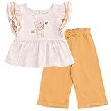 Disney Winnie the Pooh Piglet Infant Baby Girls Peplum Tank Top and Cotton Gauze Pants Outfit Set 18 Months