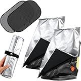 Datanly 2 Pcs Baby Car Seat Sun Shade Cover Infant Car Seats Heat Protector with 2 Car Window Sun Shades UV Protection Toddler Car Seat Cover Keep Toddler Baby Seat at a Cool Temperature for Travel