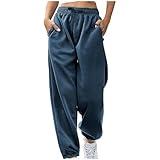 Generic Labour Day Deals Today Deals of The Day Prime Today Only Baggy Low Rise Jeans Cute Summer Things Baggy Sweatpants for Women Sweats for Girls Cute Clothes for Fall, Large, A01_blue