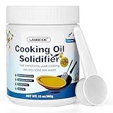 LANBEIDE Cooking Oil Solidifier Powder, Solidifies Up to 36 Cups - 100% Plant-Based Cooking Oil Hardener for Disposal Fry Oil Away from Mess 13 Oz