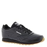 Reebok men's Classic Leather Harman Run Casual Sneakers, Black/Gum, 9.5 US