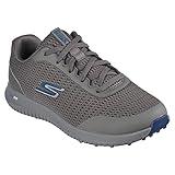 Skechers Men's Elite 5 Range Relaxed Fit Waterproof Spikeless Golf Shoe Sneaker, Charcoal/Navy, 13 Wide