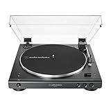 Audio-Technica AT-LP60XBT-BK Fully Automatic Bluetooth Belt-Drive Stereo Turntable, Black, Hi-Fi, 2 Speed, Dust Cover, Anti-Resonance, Die-cast Aluminum Platter