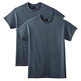 Gildan Unisex Adult Dryblend T-shirt, Style G8000, Multipack Shirt, Dark Heather (2-pack), Large US