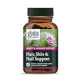 Gaia Herbs Hair, Skin & Nail Support - Helps Promote Healthy Skin, Hair Growth & Nail Growth - with Horsetail, Alfalfa, Burdock, Gotu Kola & Nettle - 60 Vegan Liquid Phyto-Capsules (15-Day Supply)