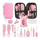 Baby Healthcare and Grooming Kit, 20 in 1 Baby Safety Set Newborn Nursery Health Care Set with Hair Brush Scale Nail Clippers for Baby Girls Boys(20 kits Pink) (20 Kits Pink)