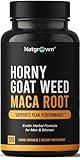 Natgrown Horny Goat Weed and Maca Root Extract Supplement for Men & Women (Epimedium Extract, Hornygoatweed) Vegan Capsules -120 Ct