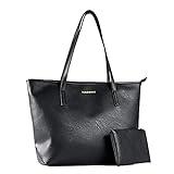 Montana West Tote Bags Large Leather Purses and Handbags for Women Top Handle Shoulder Satchel Hobo Bags MWC-028BK