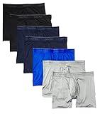 Calvin Klein Men's Micro Stretch 7-pack Boxer Brief, 2 Black, 2 Blue Shadow, 2 Medium Grey, 1 Cobalt Water, Large