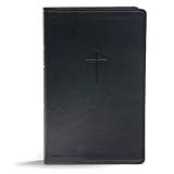 CSB Everyday Study Bible, Black LeatherTouch, Black Letter, Study Notes, Illustrations, Aricles, Easy-to-Carry, Easy-to-Read Bible Serif Type