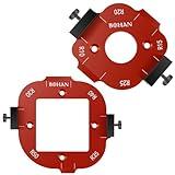 PTMTFYL 2 Pcs Round Corner Radius Template, Radius Jig Router Template, Corner Radius Routing Templates, Aluminum Alloy 4 in 1 Arc Angle Positioning Template R10 R15 R20 R25 R30 R35 R40 R50