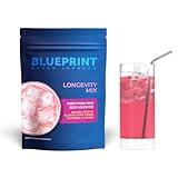 Blueprint Bryan Johnson Longevity Mix - Muscle Builder & Recovery Supplement - Promotes Focus and Stress Relief - Creatine, Ashwagandha, L-Theanine, Calcium - Vegan, Keto Friendly (Blood Orange)