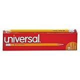 Universal UNV55400 HB #2 Woodcase Pencil - Black Lead/Yellow Barrel (1-Dozen)