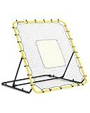 SKLZ Fielding Trainer - Baseball & Softball Pitch-Back Rebound Net - Ground, Line Drive & Fly Ball Return Settings - 4 x 4.5-Foot Steel Frame, UV & Weather Resistant Bungee Net, Easy-Fold Design